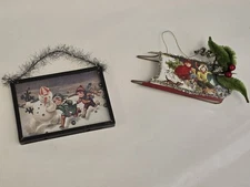 Vintage Collections Bethany Victorian Christmas Tree Ornament Game Shadow Box