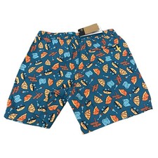 The North Face Mens Class V Pull On Short Blue Coral Camp Print Size Large New