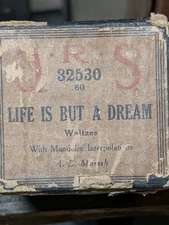 Vintage QRS Piano Roll Life Is But A Dream A L Maresh w Mandolin Interpolations