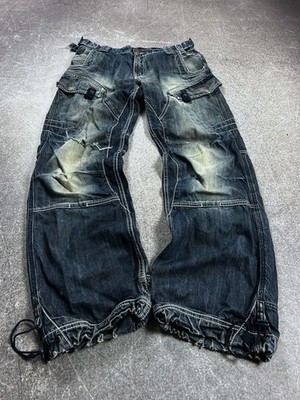 VTG STREETWEAR AVANT GARDE HYSTERIC JAPANESE STYLE CARGO BAGGY JEANS 90S Y2K