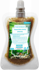 Brine Shrimp Fish Food, Ready to Use Aquarium Fish Food, Non-Living Instant Food