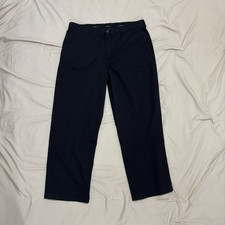 Croft & Barrow Mens Black Classic Fit Flat Fr...