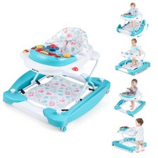 6 in 1 Baby Walker Adjustable Toddler Walker  Activity Center with Music Tray