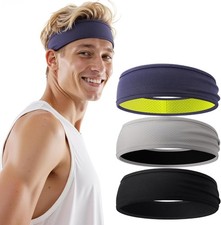 Men'S Headband, 3-Pack Men'S Sweatband, Sports Headband for Running, Cycling, Ba