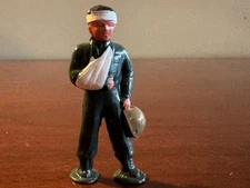Vintage Barclay B256 961 Podfoot Soldier Wounded, Head & Arm,  Mint!