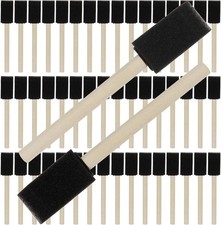 200 Pack 1 inch Foam Brush Sponge Wood Handle Paint 200pcs-1inch