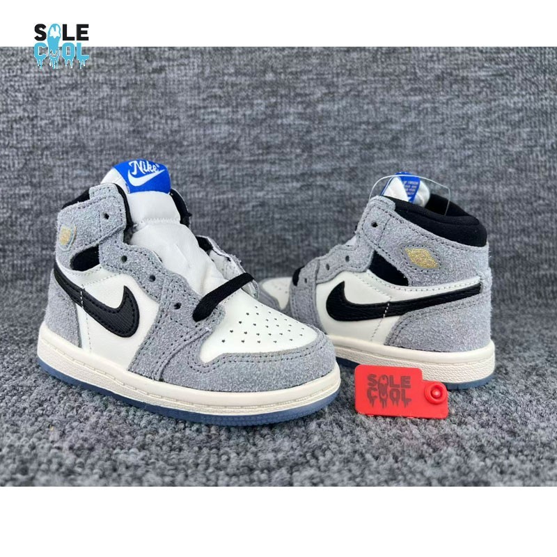Air Jordan Retro 1 High OG TD Toddler Cool Grey Casual Shoes