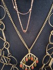 Lot Of 10 Antiqued Brass & Coppery Toned Mixed Jewelry Earrings Necklaces — photo 6