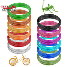 12 Rolls Colored Aluminum Craft Wire 196.8 Feet 18 Gauge 1Mm Flexible Anodized C