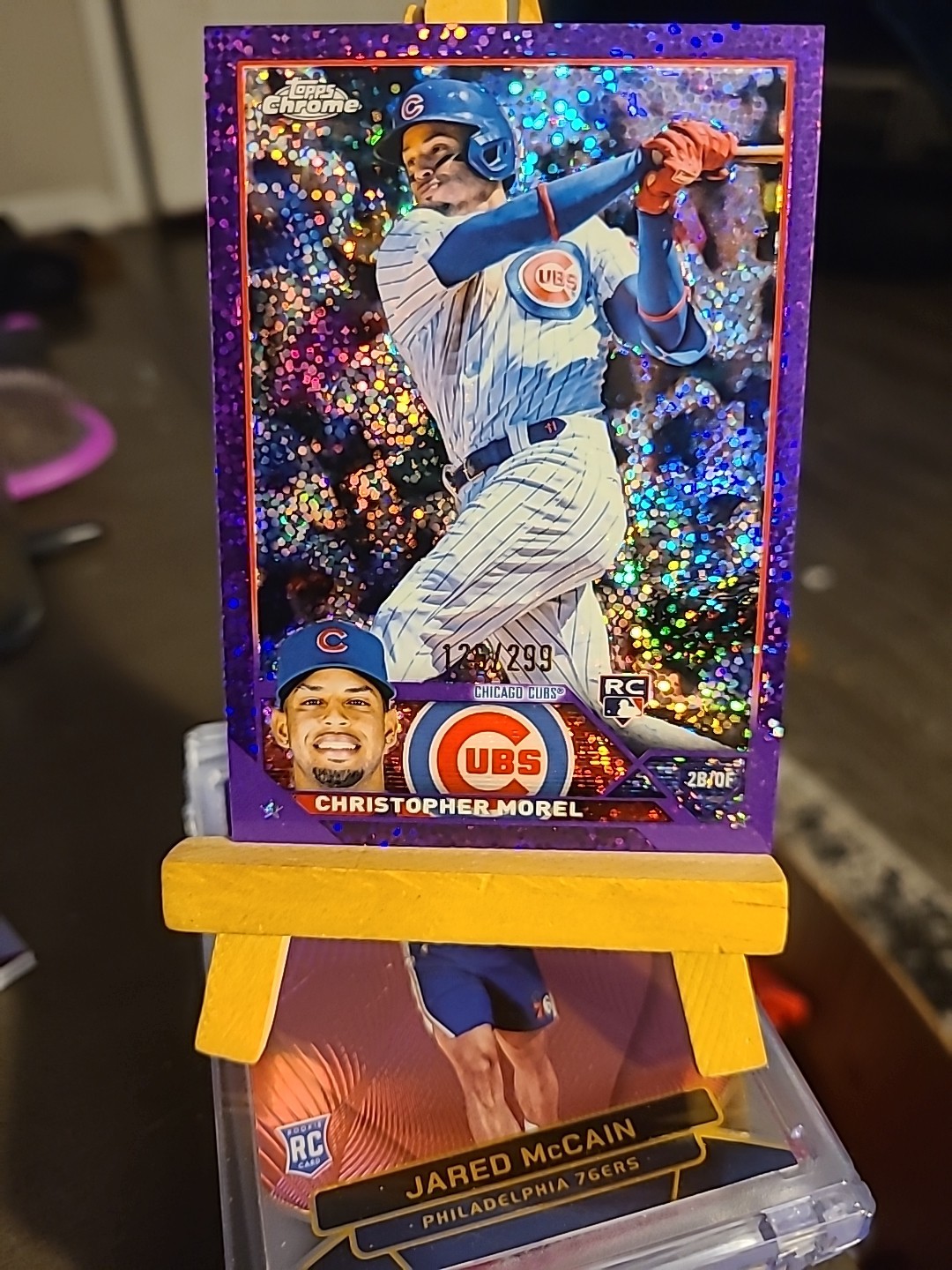 2023 Topps Chrome - Christopher Morel #198 Purple Speckle Refractor /299 (RC)