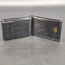 Craft Top Grain Cowhide Leather Bifold Wallet Black Made in USA Vintage Style