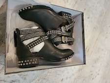 JEFFREY CAMPBELL Colburn Stud Ankle Buckle Women's Bootie US 5M- Black  RARE
