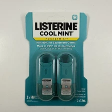Listerine Cool Mint Pocketmist Oral Care, Mist for Fresh Breath Non-Aerosol Suga