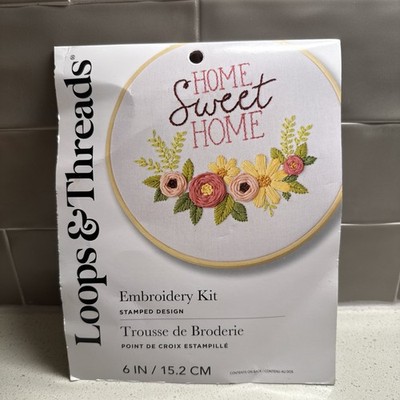 Loops and Threads Embroidery Kit (Home Sweet Home) New in package