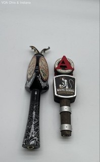 Flying Dog Raging Bitch Avery White Rascal Beer Tap Handle Lot 2 Piece