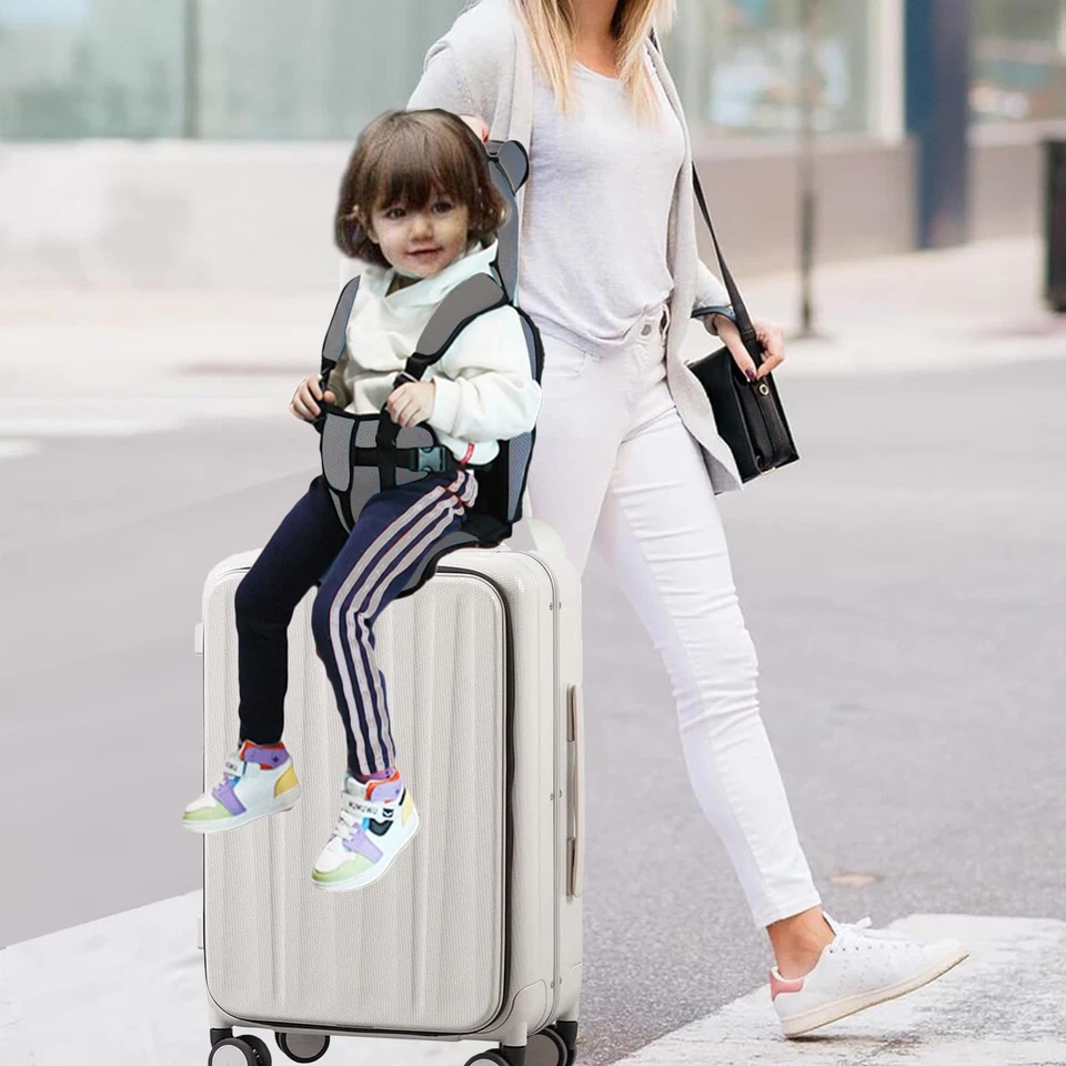 Toddler Travel Suitcase Seat with Safety Anti-Slip Rope,Ride on Suitcase for ... - Image 2 of 4