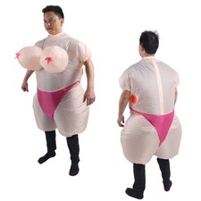 Adult Inflatable Costume Polyester Blow Up Funny Cosplay Costume With Battery