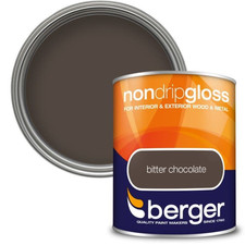 BERGER NON DRIP GLOSS WOOD METAL INTERIOR EXTERIOR PAINT 250ML 750ML ALL COLOURS