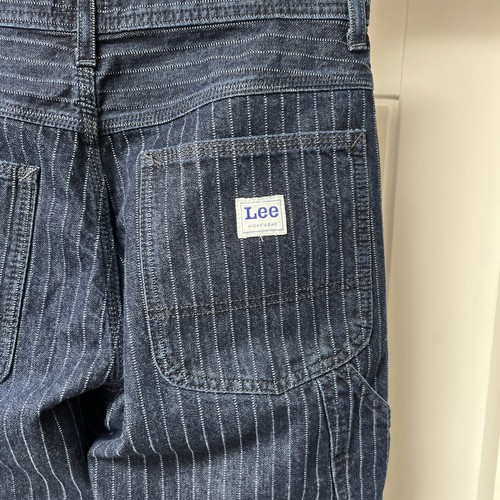 Lee Workwear Jeans Herren W30 L32 blau Denim weiß gestreift Carpenter Baumwolle Hose - Bild 11 von 17
