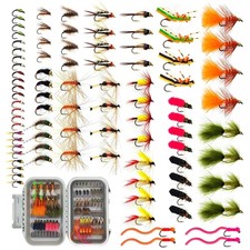 BRAIRIA Fly Fishing Flies Assortment Kit  28/48/60/88pcs Dry Wet Nymph Stream...