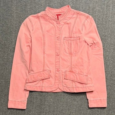 Vintage y2k Women s Mossimo Salmon Button Up Jacket M