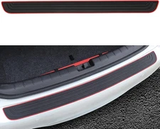 Car Rear Bumper Protector Guard, Universal Rubber Scratch Resistant Trunk Door E