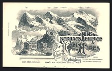 Werbebillet Kleine Scheidegg, Seiler Fr&egrave;res, Kurhaus Bellevue & H&ocirc;tel des Alpes