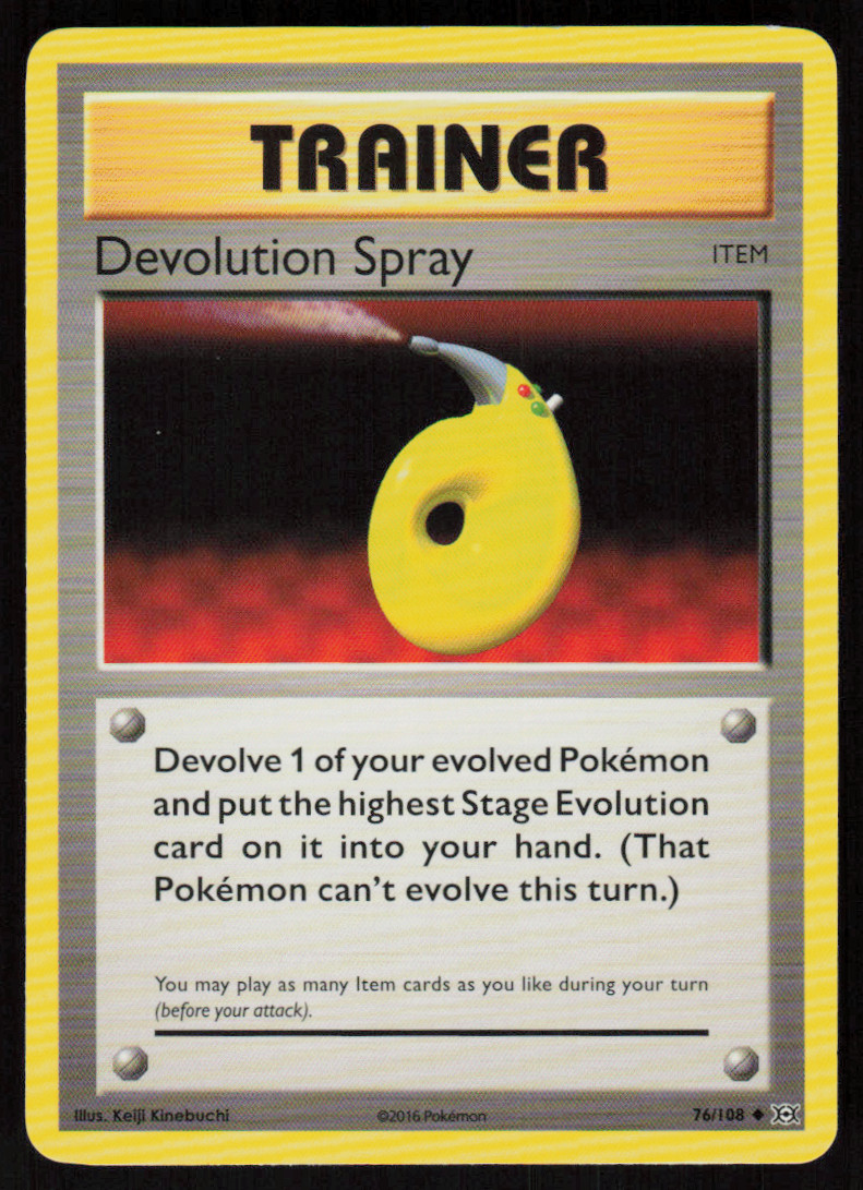 Devolution Spray 76/108 Uncommon Evolutions Pokemon LP