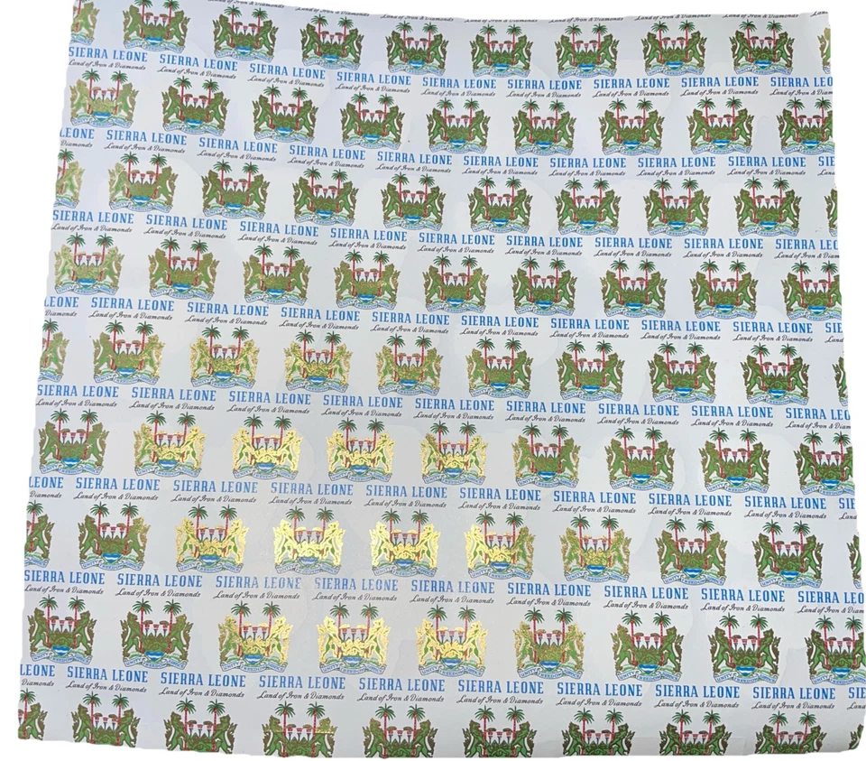 Hoja completa de 30 sellos autoadhesivos MNH de Sierra Leona Foto 2 de 3