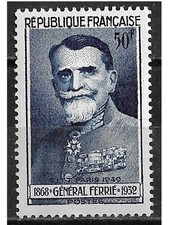 Timbre Neuf ** YT 847 MI 855 Général FERRIE 1949