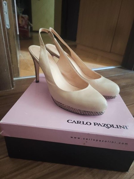 Women Carlo Pazolini Heels Beige Leather 39