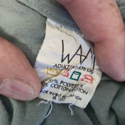 Vintage Niagara Falls Canada WAM T-Shirt Single Stitch GREEN Size Large - Picture 4 of 5