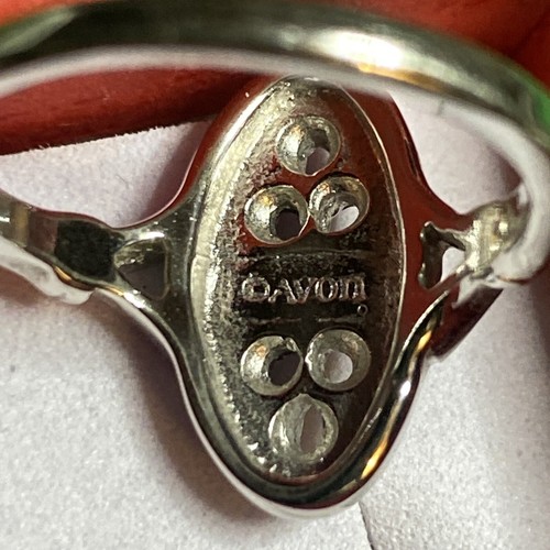 Avon Silver Color Pink Stone Child Birthing Ring Size 5.5 - Picture 3 of 3