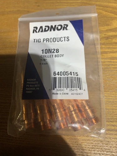 Radnor TIG Collet Body 10N28 5-Pack