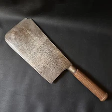 LARGE 11" CORNELIUS WHITEHOUSE & SONS WWII MILITARY MARKED BUTCHER CLEAVER