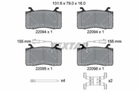 Textar 2209401 Bremsbelagsatz, Scheibenbremse FüR Alfa Romeo