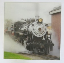 Steam Locomotive Michael Brown Signed Lenticular 3-D Picture Large 16 x 16 inch