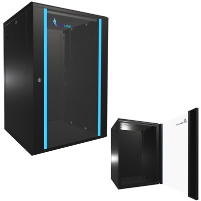 Extralink Netzwerkschrank Serverschrank Wandgehäuse 19'' 18HE 600x600 Schwarz