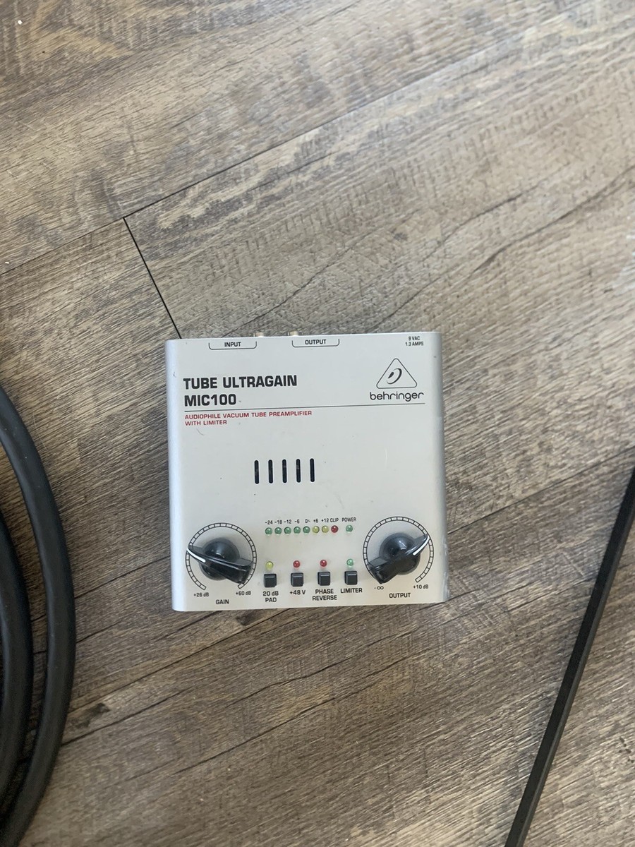 Behringer Tube Ultragain Mic100 with Behringer Power Cord | eBay