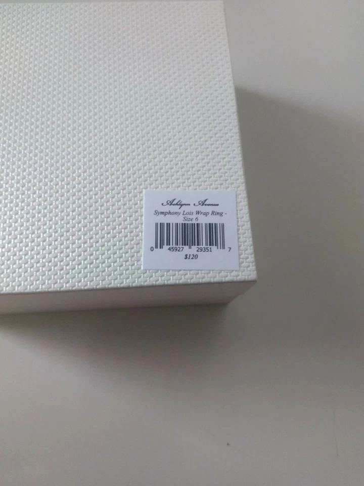 Anillo envolvente Ashlynn Avenue Symphony Lois chapado en oro blanco de 18 quilates de 0,4 quilates talla 6 nuevo en caja Foto 3 de 4