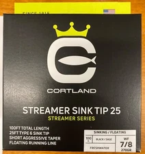 Compact Streamer Floating/Sinking Tip 25 WF7/8 270GR. Black/Sage 100 ft