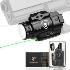 500-Lumen Tactical Light with Green Laser For Glock 20/21/22/23 Gen 3-5&G34 Gen4