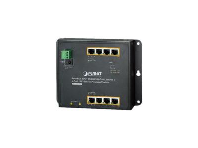Industrial 8-Port 10/100/1000T 802.3at PoE + 2-Port 100/1000X SFP Wall-mounted M