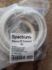 Spectrum Phone EZ Connec Kit Cabling PCTPLK2 Coaxial Cat5e Jumper Splitter Phone