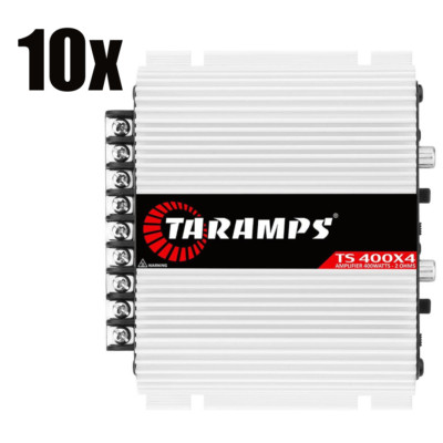 10x Taramps TS 400x4 Automatic High Level Input 400 Watt RMS 4 Channel Amplifier