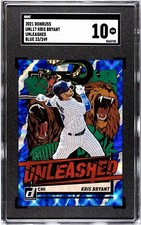 2021 Donruss #UNL17 Kris Bryant UNLEASHED BLUE /249 SGC 10 GEM MINT 
