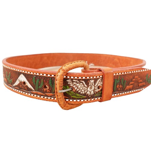 Ace Western Belts 50s Western Style Belt with Nume Leather Used | eBay