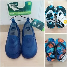New Boys Summer Shoe Lot-- Speedo Jelly Beach / Water Shoes Flip Flops Sz 5-6