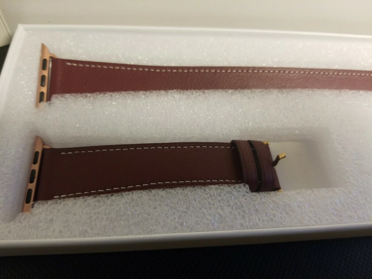Wfeagl for Apple Watch 42 44mm Top Grain Doub Wrap Leather Band