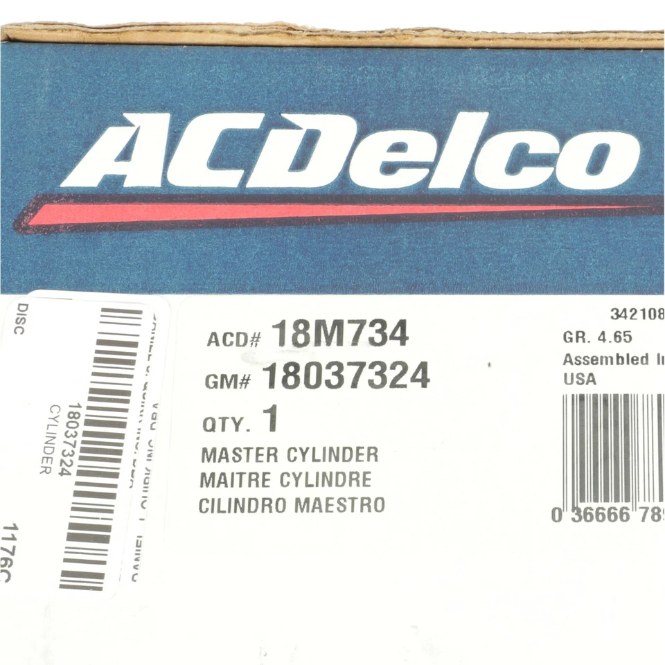 Conjunto de cilindro maestro de freno genuino GM 1997-1999 Cadillac DeVille 18037324 Foto 4 de 4